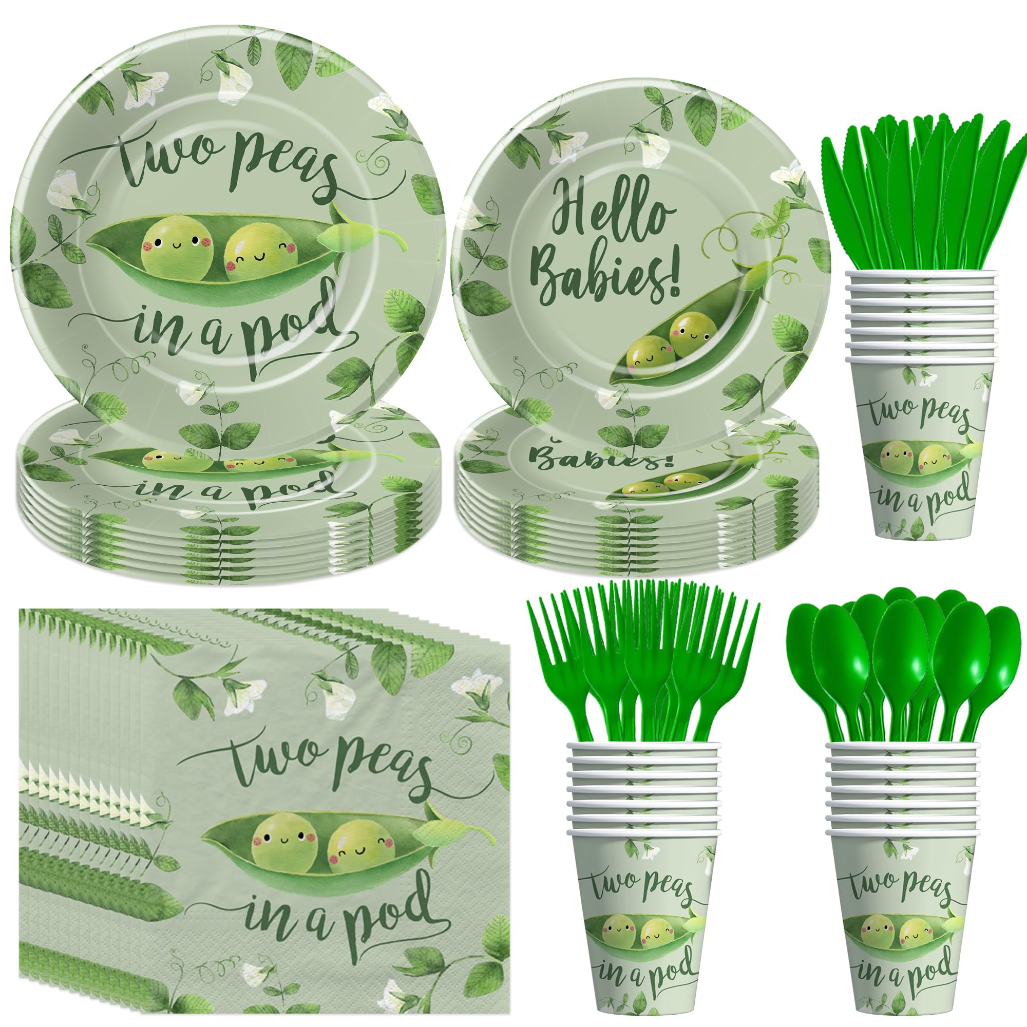 Amazon.com: FVABO Two Peas in a Pod Baby Shower Party Decorations 