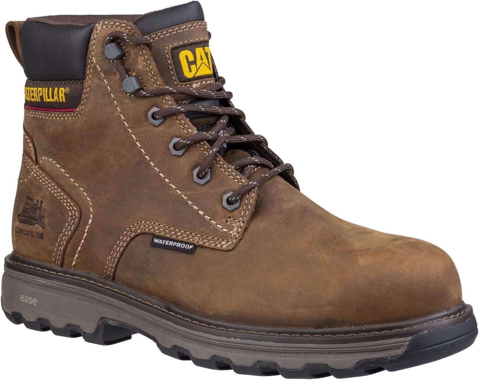 Caterpillar Mens Precision Lace Up Boot Dark Brown Size UK