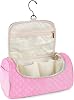 Travel Case Compatible for Dyson Airwrap Complete Styler and Attachments, Portable Travel Organizer with Hideable Hanging Hook for Airwrap dupes, Curler and Accessories, Pink
