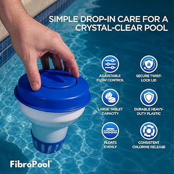 FibroPool Chlorine Floater - Adjustable Release - 12 in - Vinyl