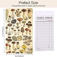 Vista 2 de Colección de Setas Libreta para Mesero - Tipos de Setas, Libros de Alto Volumen para Barman, Libro de Mesero de Cuero Duradero con Bolsillo