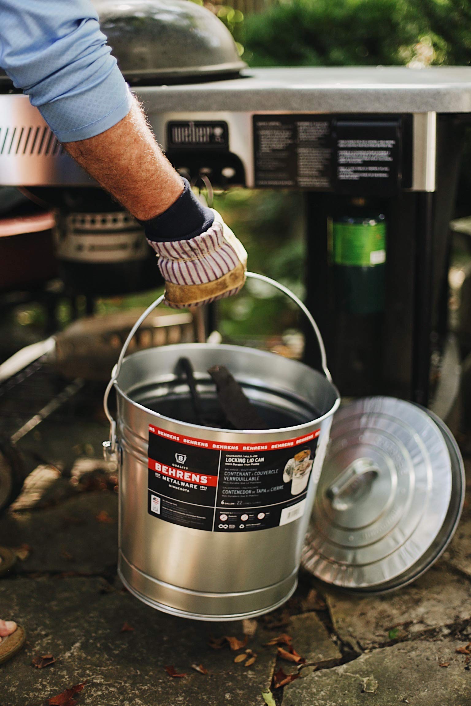 Behrens Manufacturing 6104 Galvanized Steel Locking Lid Can, 4 Gallon, Original Version Buy