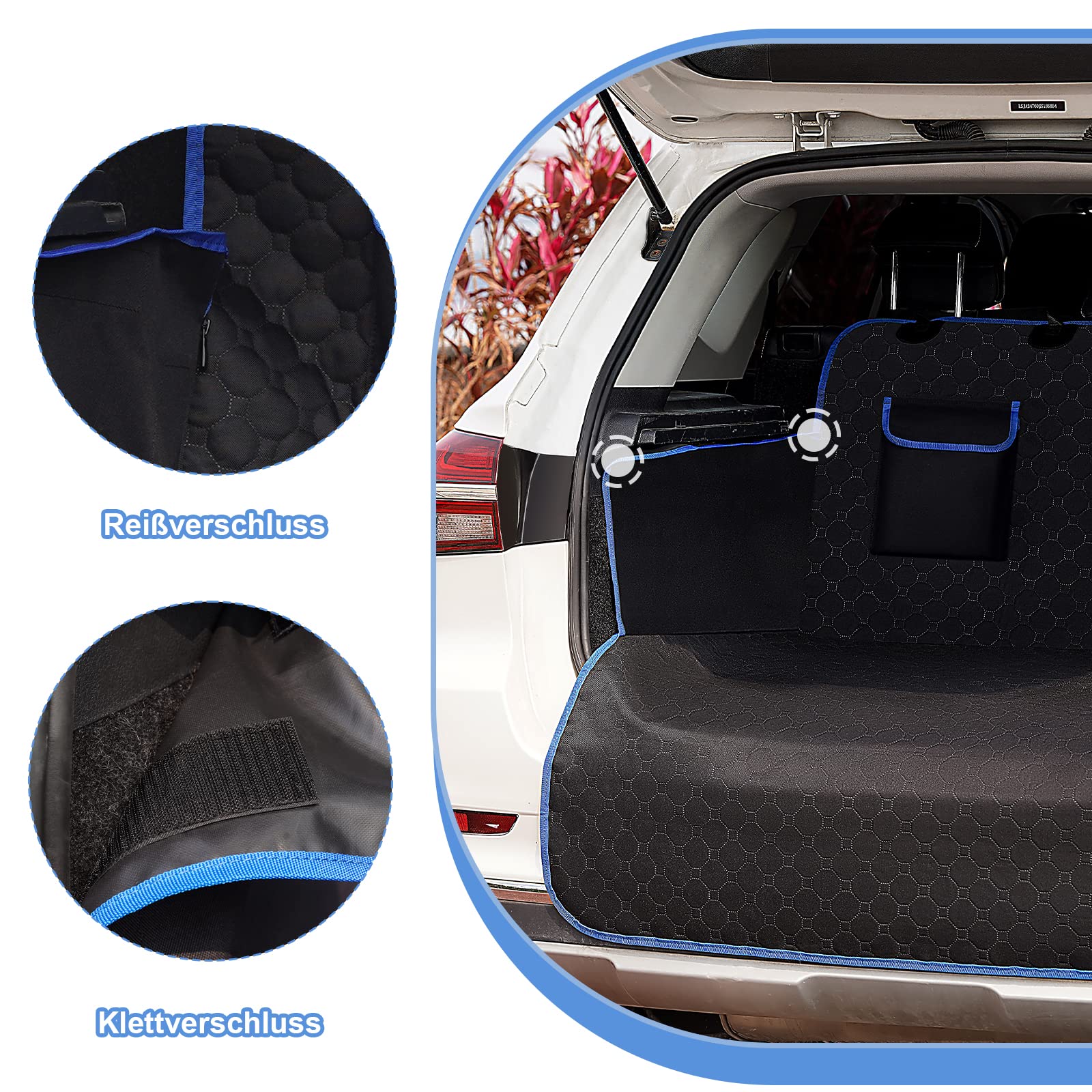 Lovpet® 2in1 Hundedecke Für Auto Rückbank &ap; Kofferrau It Seitenschutz