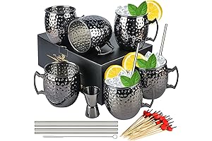 Moscow Mule Mugs: Sleek Black Set Enhances Cocktail Experience