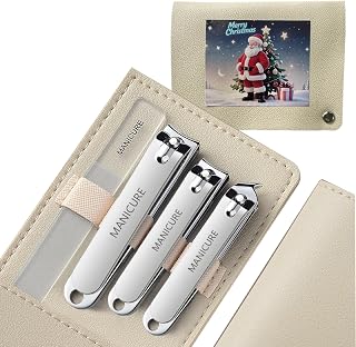 Heavy-Duty 4 PCS Nail Clippers Set with Case,Sharp High-Carbon Steel Blades for Hard Nails,Portable Grooming Tool for Men & Women,Great Christmas Gift,Stocking Stuffers Idea