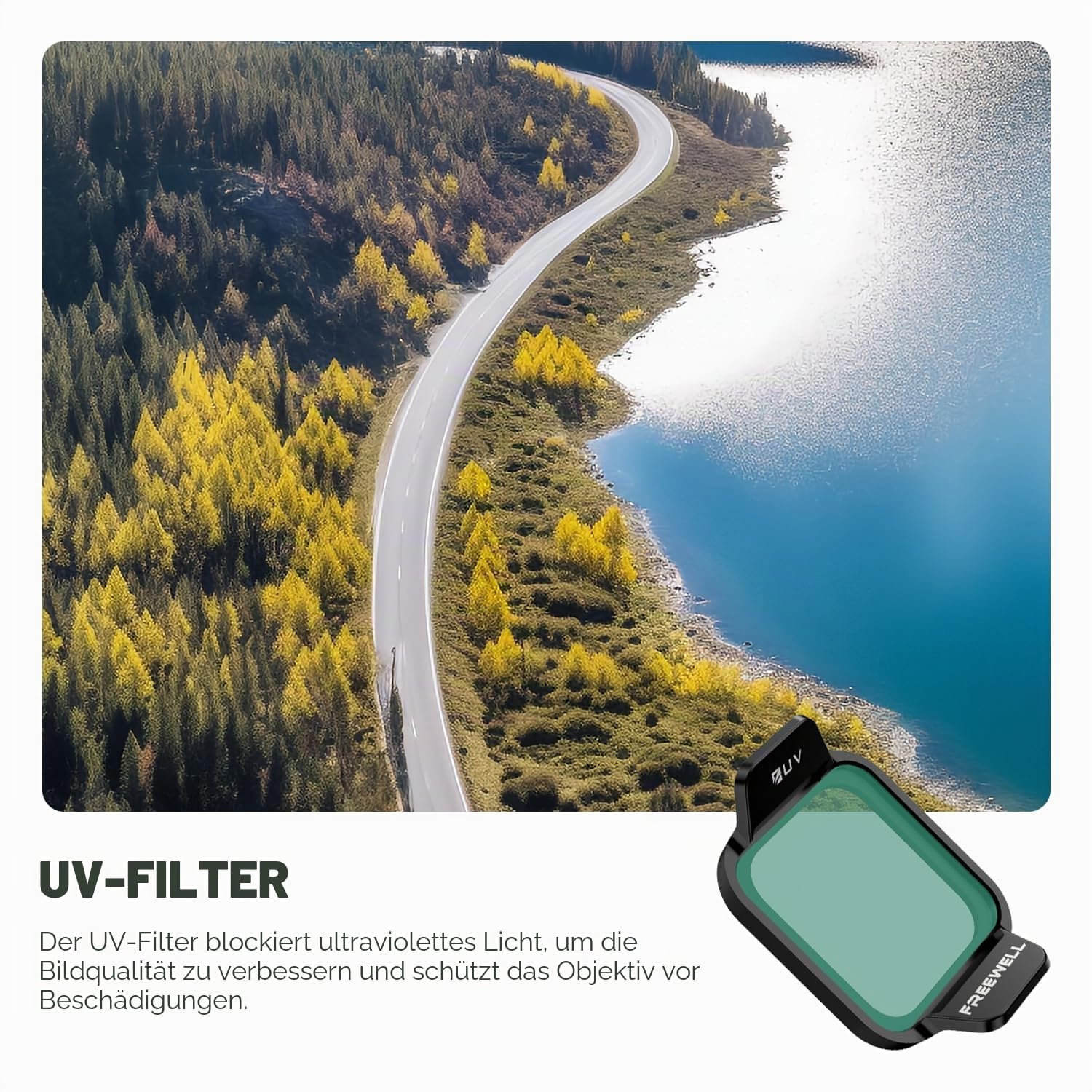 Freewell Bright Day Filter Kit für DJI Lito X1/ Flip Drone – ND8/PL, ND16/PL, ND32/PL, ND64/PL, ND1000, UV zur Lichtsteuerung und Blendreduktion