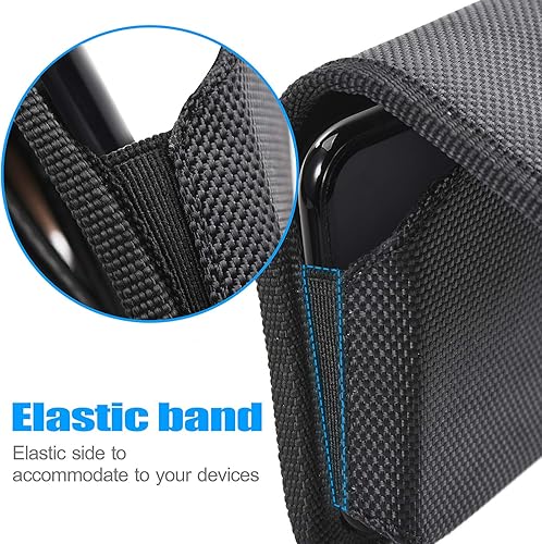 Miniatura 6 de Funda para cinturón compatible con iPhone 13, 12, 11 XR, funda de nailon resistente para teléfono celular con clip para cinturón y bucles, funda de