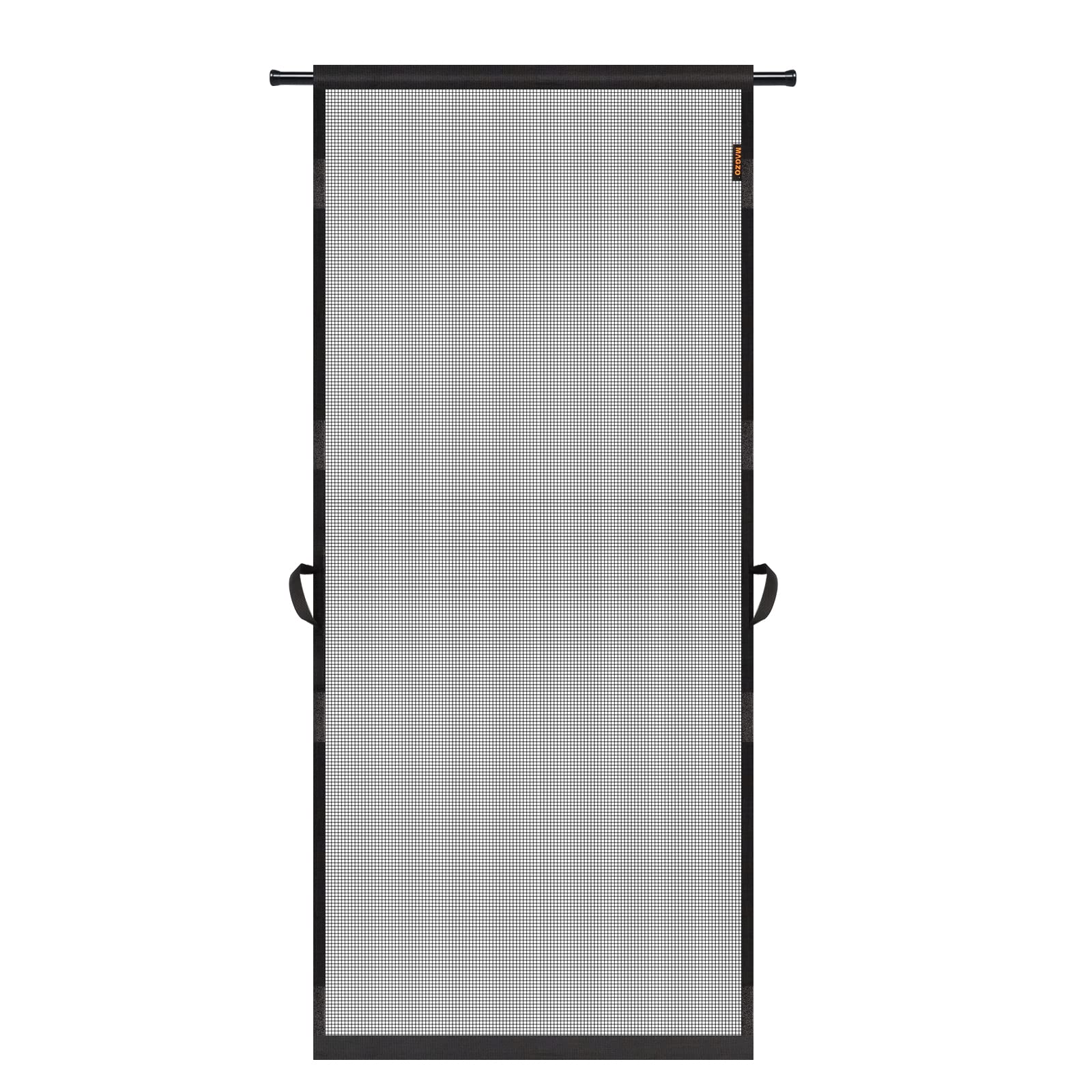 MAGZO Hanging Screen Door, Fits Door Size 28" x 80" (Curtain Size 30'' x 81''), Durable Fiberglass Screen Door Mesh with Tension Rod&Hook&Loop (One Piece Can be Installed in 2 Ways), Weighted Bottom