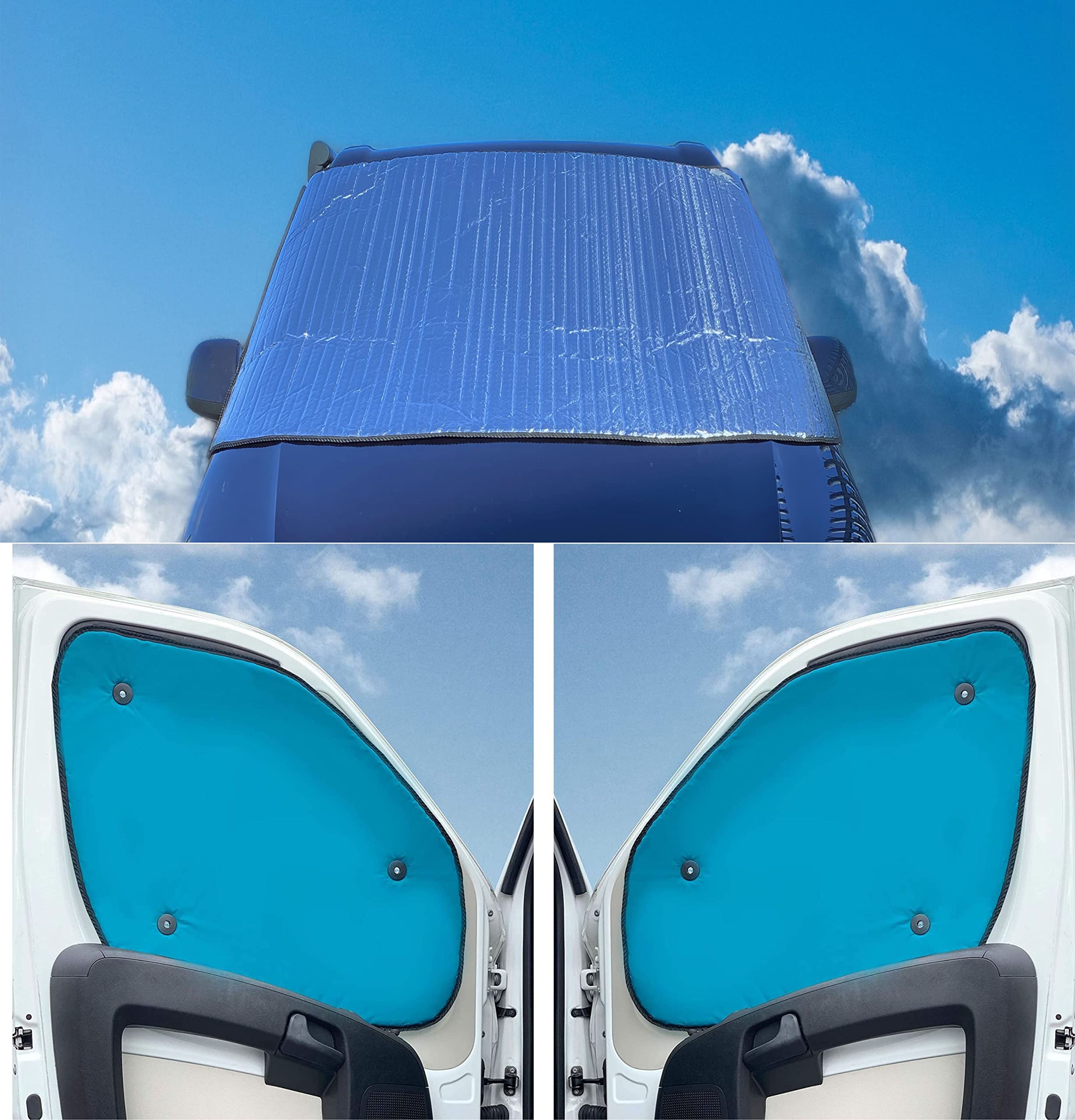 External Thermal Blinds To Fit Toyota Alphard (Years 2002 to 2008) With Aqua Lining