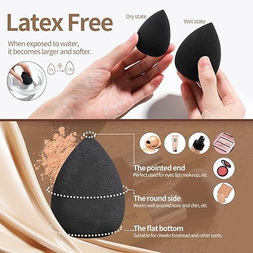 Miniatura 7 de BS-MALL Juego de brochas de maquillaje 16PC