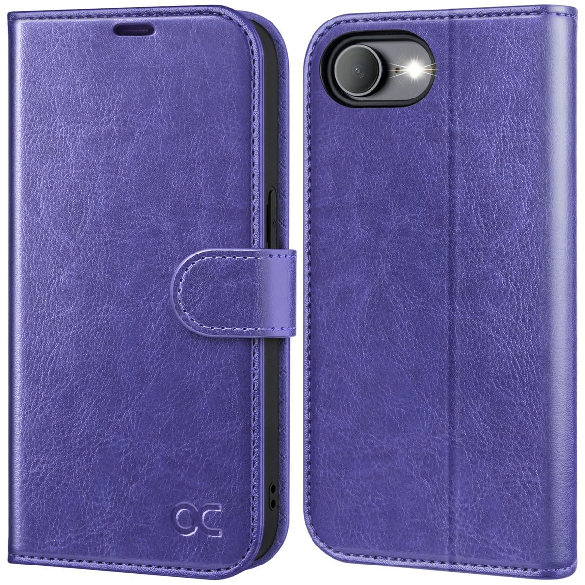 Photo 1 of OCASE Compatible with iPhone 17e Case/iPhone 16e Wallet Case, PU Leather Flip Folio with Card Holders RFID Blocking Kickstand [Shockproof TPU Inner Shell] Phone Cover 6.1 Inch 2025, Purple