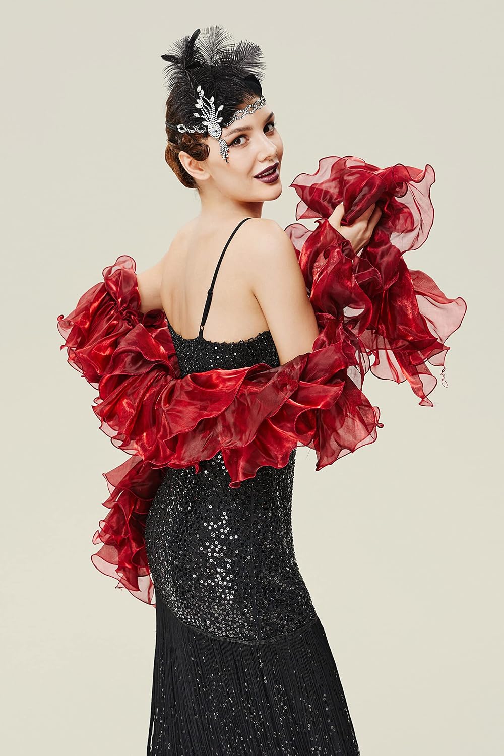 BABEYOND Chandelle Boa Scarf 1920s Flapper Accessories Gatsby Costume