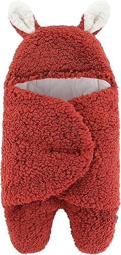 Manta cálida para bebé, suave para invierno, para recién nacidos, imprescindible saco de dormir para bebés de 0 a 3 meses (N1 estilo de pierna roja)