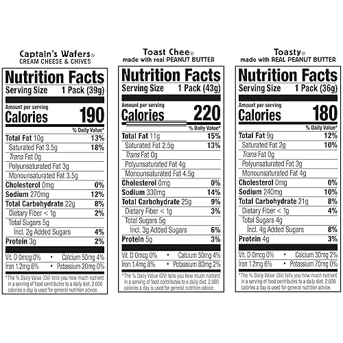 Vista 53 de Lance Galletas sándwich, mantequilla de maní ToastChee, 20 paquetes envueltos individualmente, 6 sándwiches cada uno