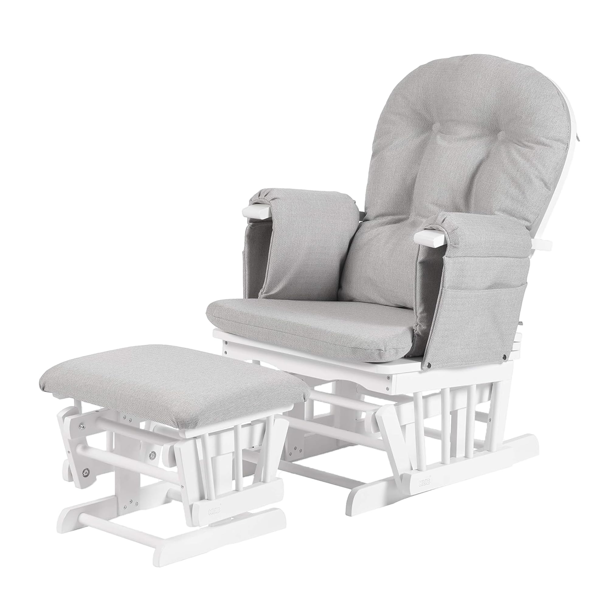 KUB Haywood Chaise d'allaitement inclinable avec Repose-Pieds – 7 Positions, Poches de Rangement, Sécurité certifiée