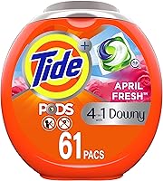 Vista 18 de Tide PODS con Downy, cápsulas de detergente líquido para ropa, frescura de abril, 85
