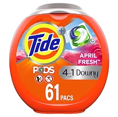 Tide PODS with Downy Liquid Laundry Detergent Pacs April Fresh 61 count