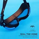 Nivia Pro Mask 2.0 Swimming Mask For Adults, Anti Fog Swimming Goggles for Men, Polycarbonate Smoke Glass, Silicon Strap, UV Protection, Comfort Fit, Training Swim Goggles For Men & Women - Black/Blue gallery image