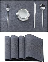 Vista 13 de Leetaltree - Manteles individuales, resistentes al calor, antideslizantes, para mesa de comedor, lavables, duraderos, tejido de PVC