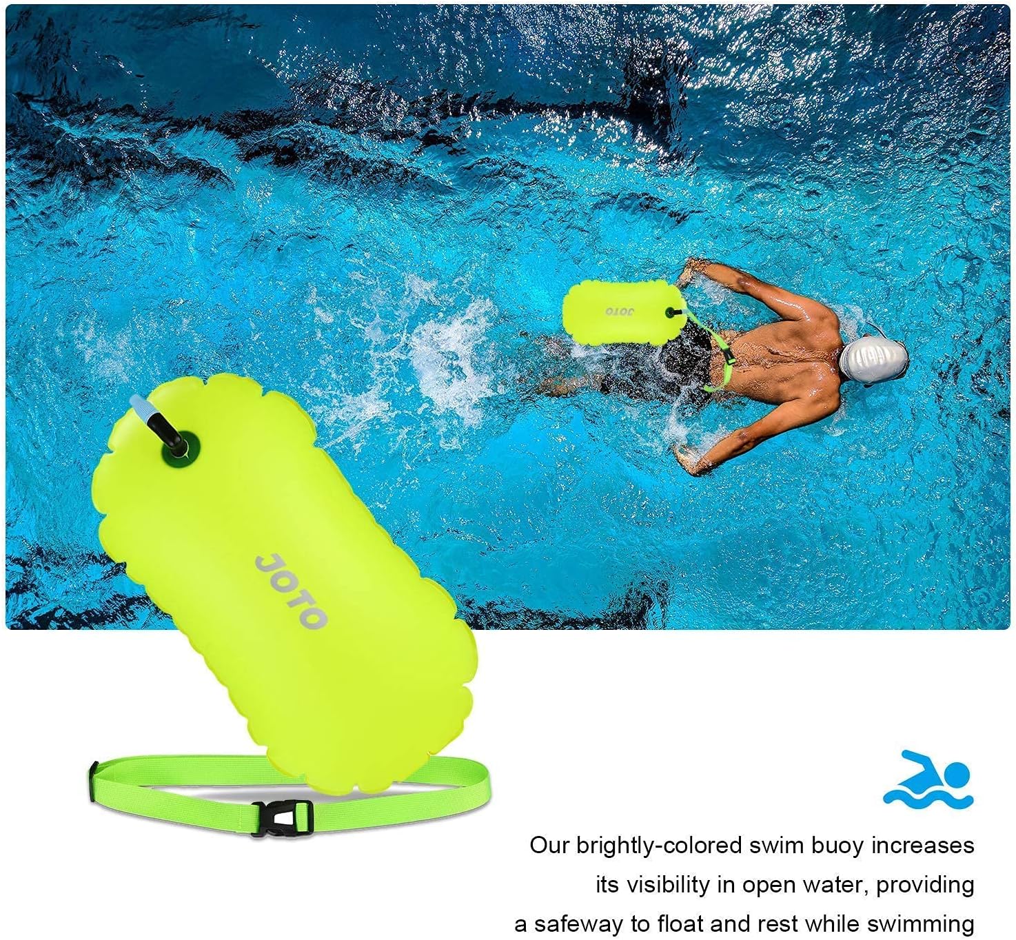 ProCase 2 Pack Universal Waterproof Phone Pouch Bundle with JOTO [2 Pack] Swimming Bubble Safety Float with Adjustable Waist Belt