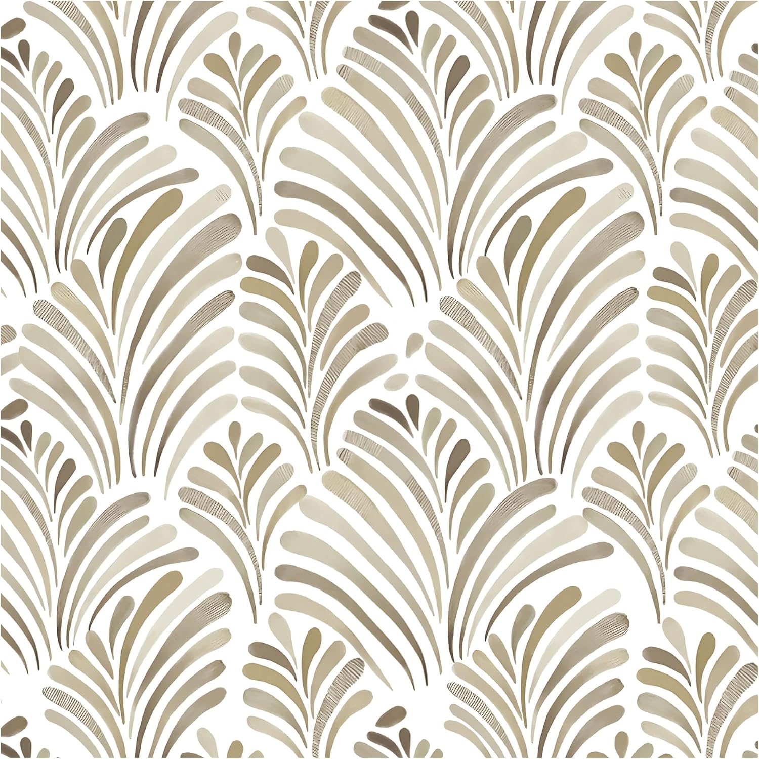 Peel and Stick Wallpaper Modern Boho Contact Paper Self Adhesive Wallpaper Removable 17.3”x393” Floral Wallpapers for Bedroom Brown Contact Paper for Cabinets and Drawers Art Decorative Vinyl Roll