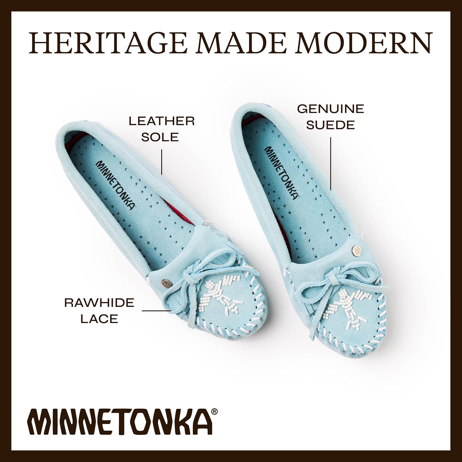 Minnetonka Women's Thunderbird Animikii Soft Leather Sole Beaded Moccasins - Image 5