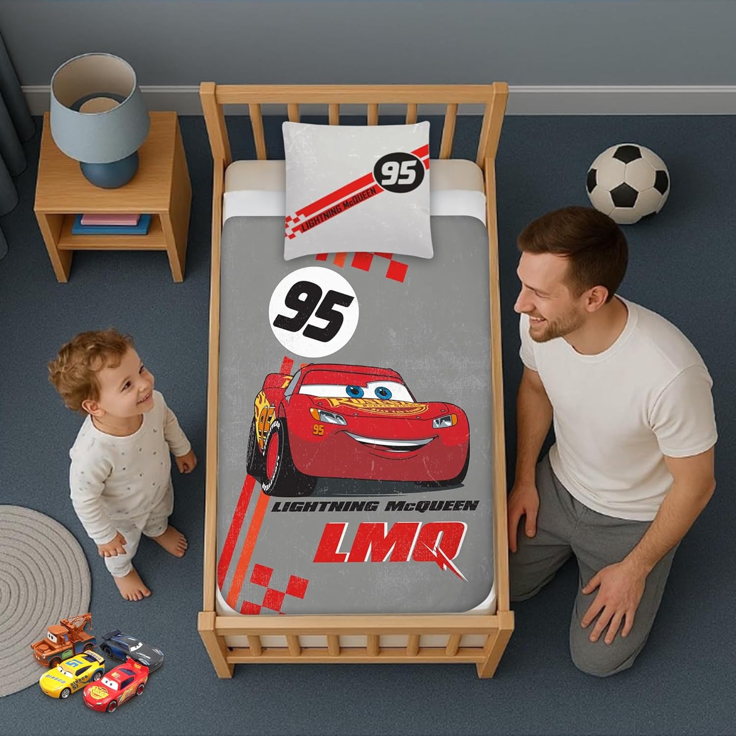 Disney Cars Baby Junior Duvet Cover 100 x 135 cm + Pillowcase 40 x 60 cm 100% Cotton