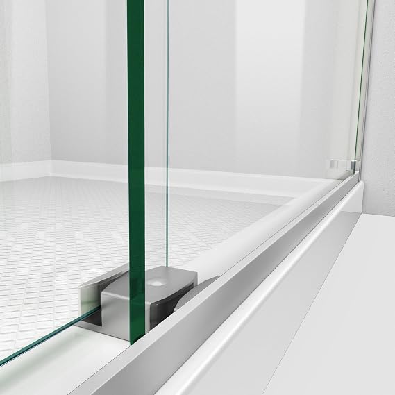 DreamLine Essence-H 56-60 in. W x 76 in. H Semi-Frameless Bypass Shower Door in Brushed Nickel, SHDR-636076H-04