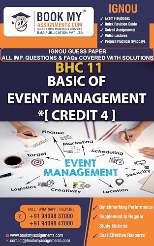 IGNOU BHC 11 Basics of Event Management Study Material For IGNOU Student (GUESS PAPER) Latest Edition