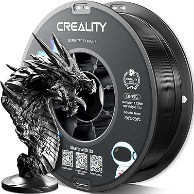 18 – Official Creality PETG 3D Printer Filament 1.75mm 1KG (2.2lbs), High Precision, Strong Toughness, Odorless, Better Flow, Moistureproof 3D Pr…
