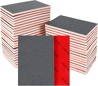 24 Pcs Sanding Sponge 500-600 Grit, Washable & Reusable Sanding Blocks for Wood, Metal, Drywall, Glazing, Wet Dry Sandpaper for Smooth Finishing