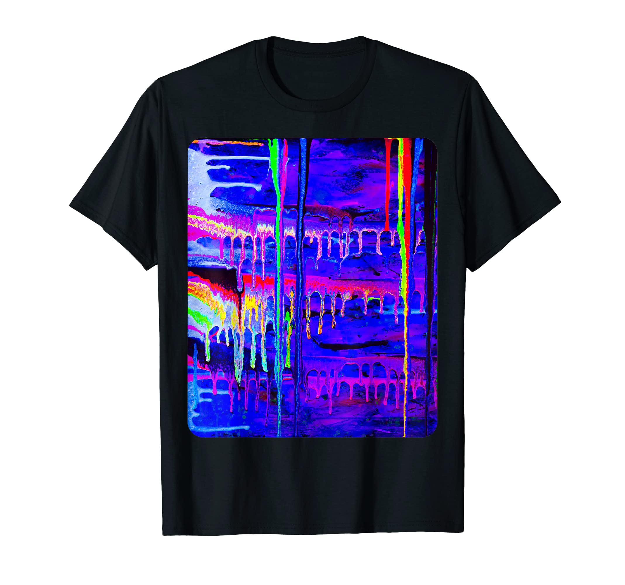 aofmokaAcid Rain Danger Face Drop by Drop Ink Print T-Shirt T-Shirt