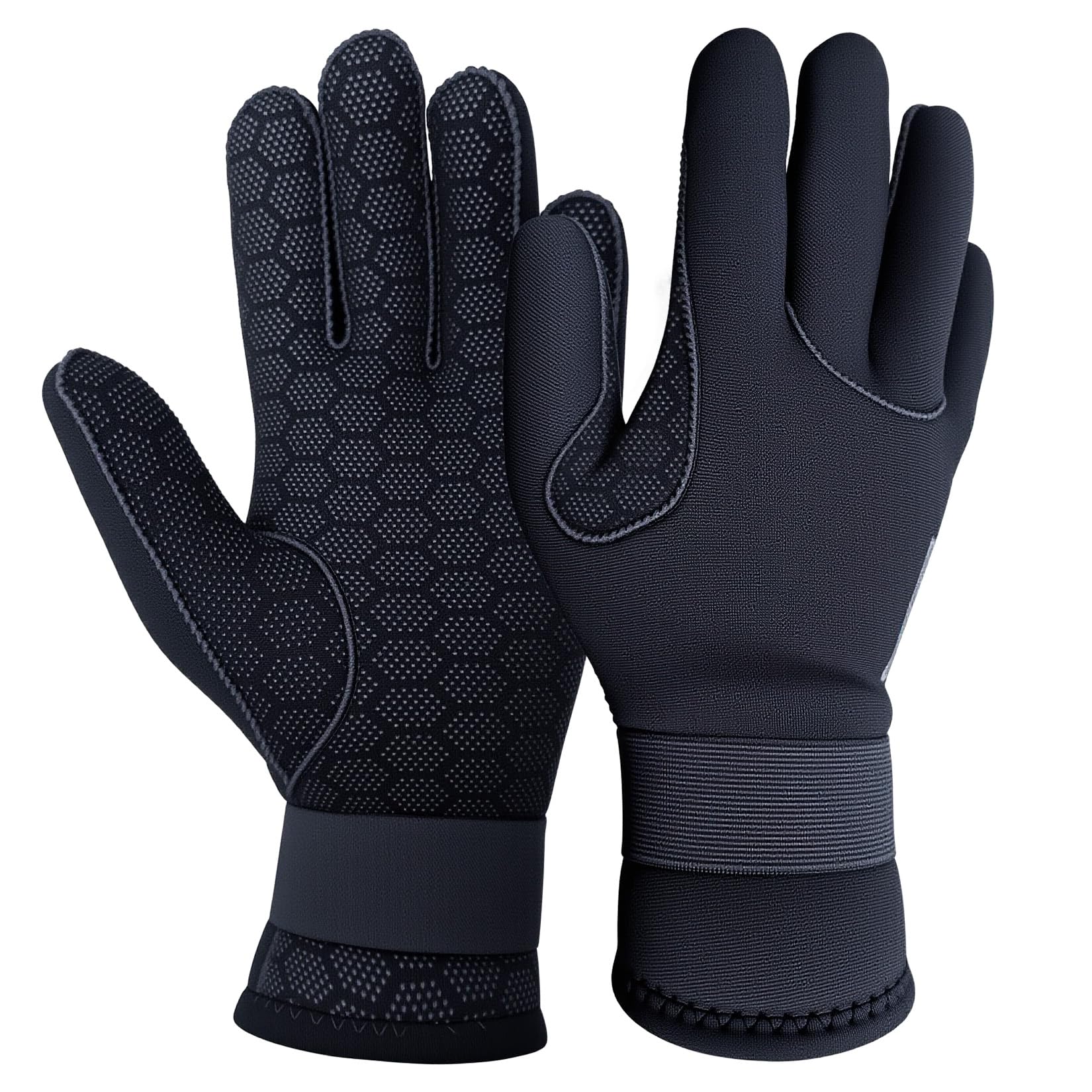 Dizokizo Neoprene Gloves, 3mm Anti-Slip Diving Gloves Waterproof Wetsuit Gloves for Scuba Fishing Kayaking Surfing Swimming