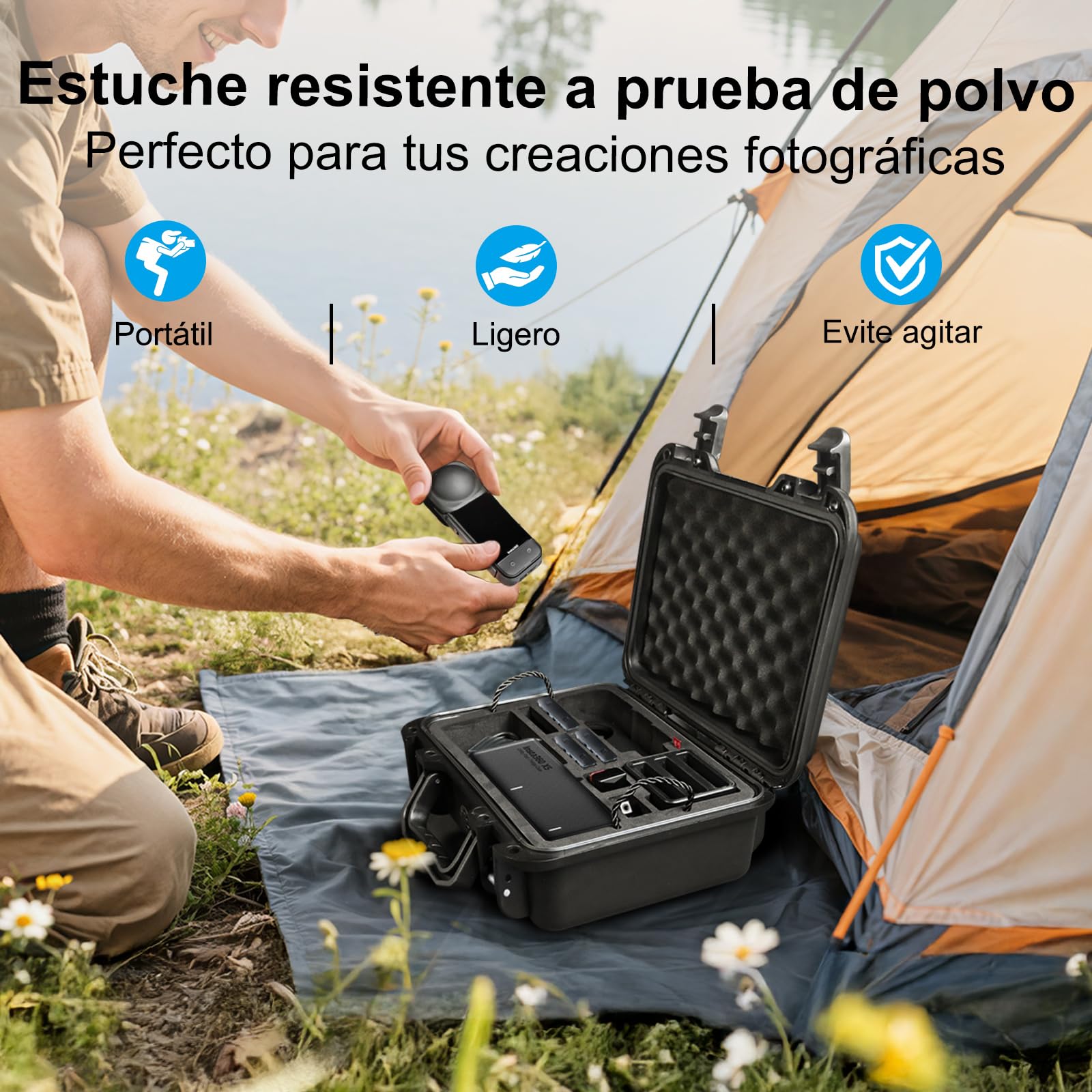 LEKUFEE Estuche de Transporte Impermeable para Insta360 X5,Insta360 X4 Air,Insta360 X4 / X3 Cámara de Acción y Accesorios (Solo Estuches)