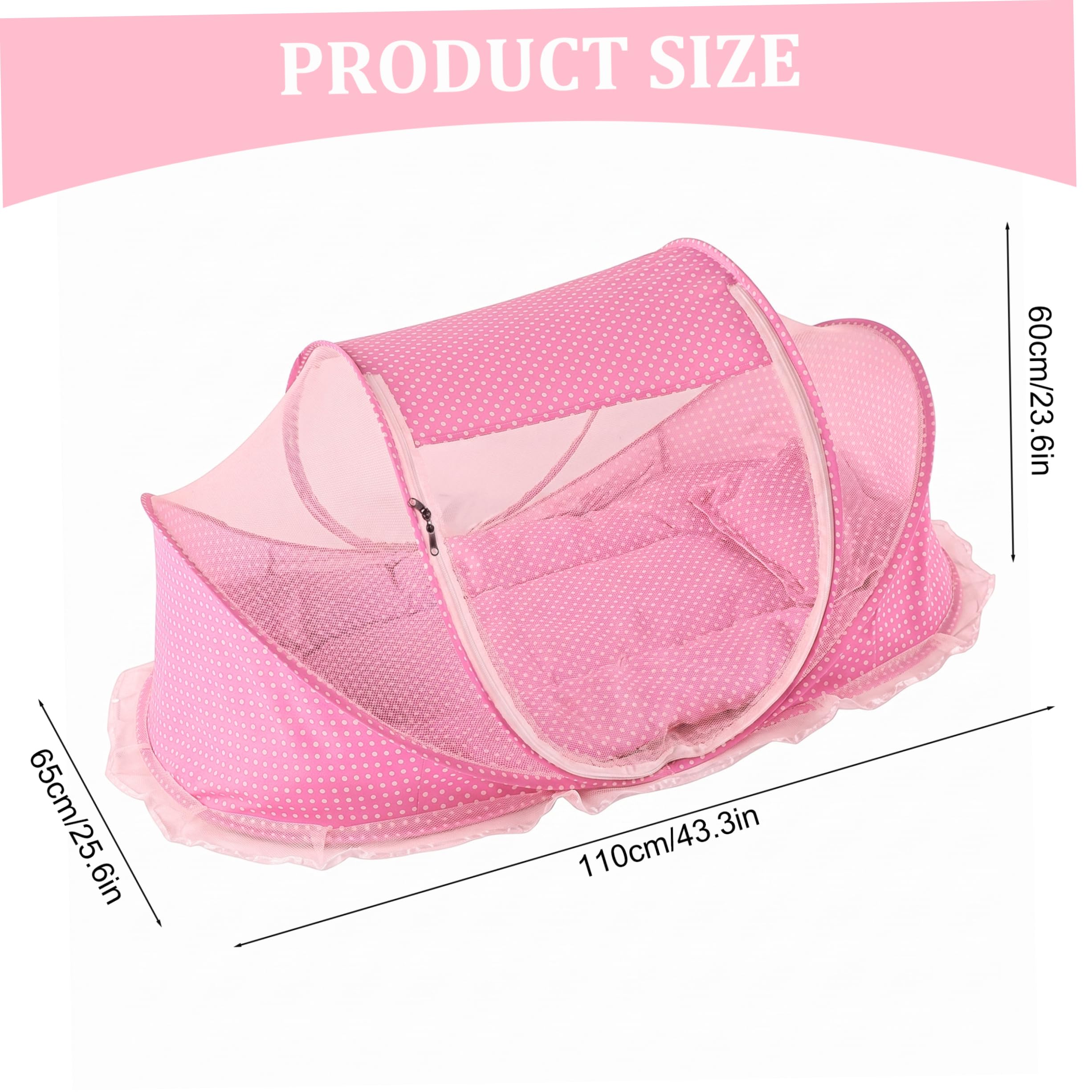 Tenda per Culla, Tenda da Spiaggia per Bambini in Rete Pop-up con Cuscino e Trapunta, Copertura in Rete Senza Montaggio per Neonati, Stile 2