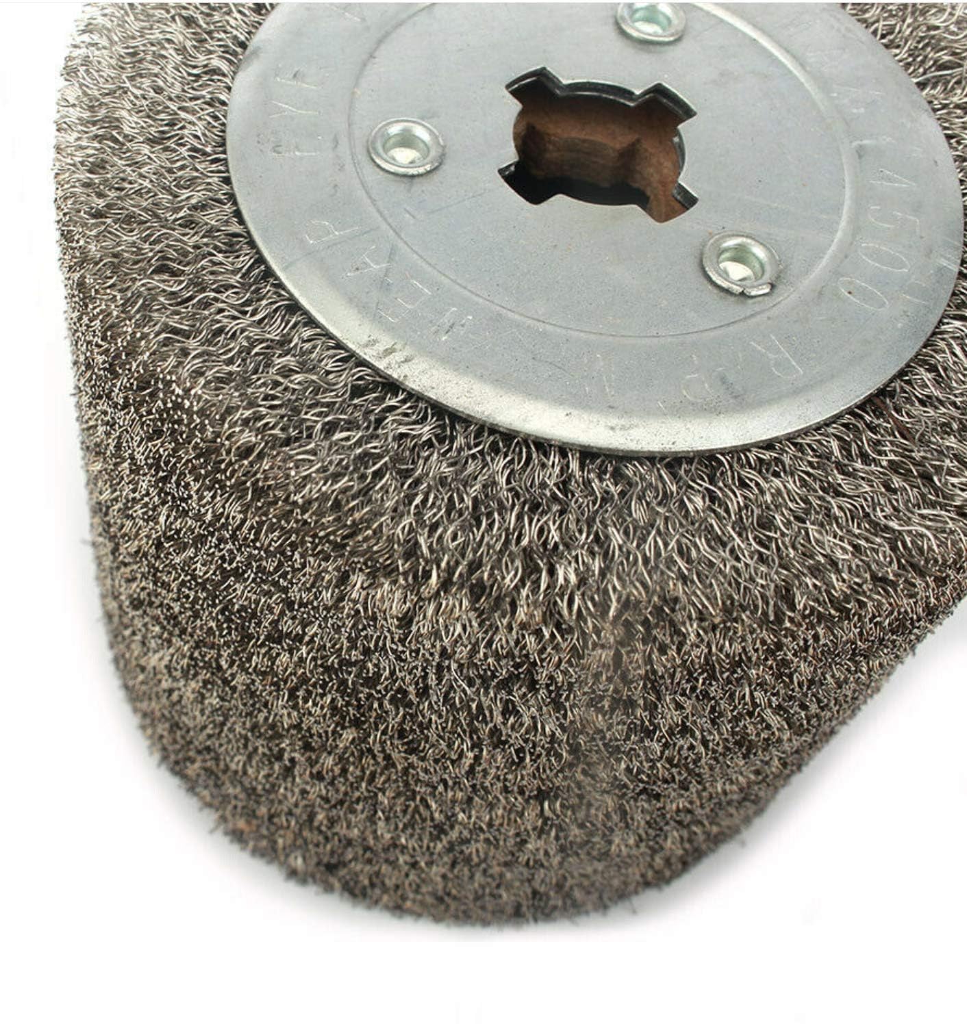 SIGNI 120 mm Edelstahl-Drahtbürstenrad für Metalloberflächen, Polieren, Schleifen, Entfernen von Rost (0,15 Draht)