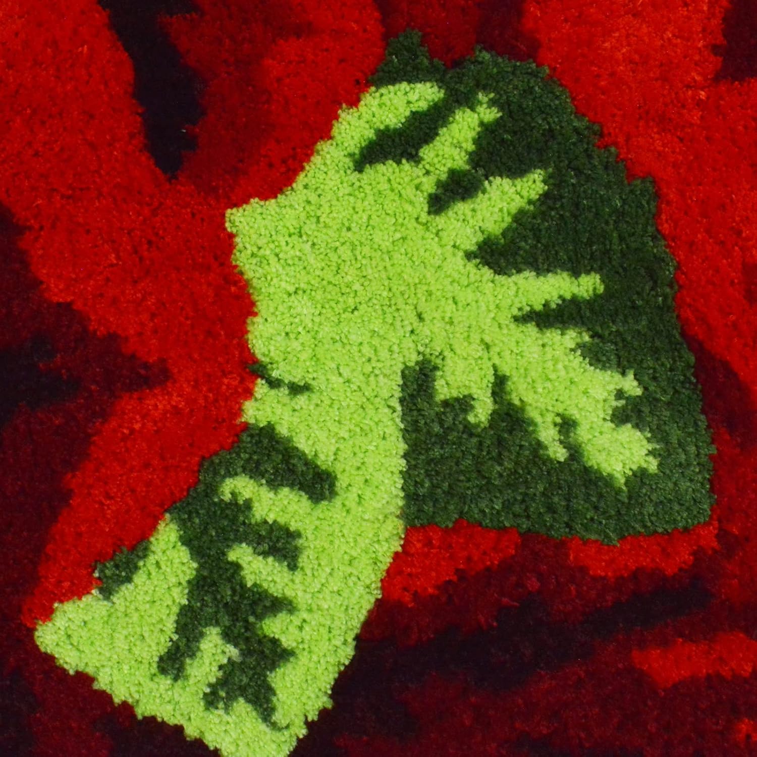 USTIDE Super Thick Flower Rug, Rustic Rose Flower Shaped Mat, Water Absorbent Non-Slip Runner Rug for Bedside Living Room Porch (2.3FTx3.8FT, Red)