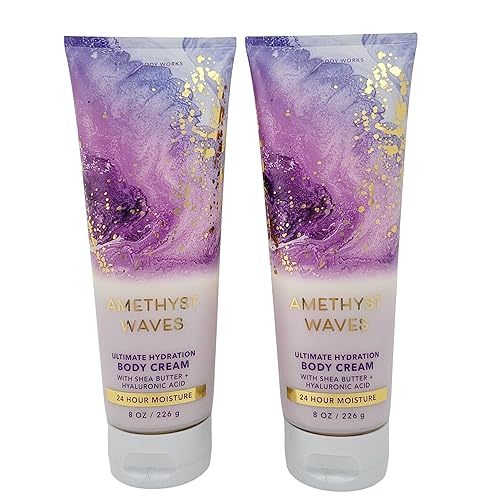 Bath & Body Works Crema corporal Ultimate Hydration Pack de 2 (ondas de amatista), 8.0 onzas líquidas
