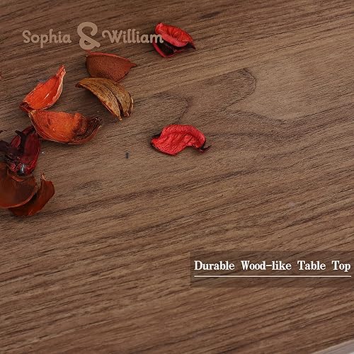 Miniatura 5 de Sophia & William Mesa consola de granja con estante de almacenamiento, mesa de sofá de 2 niveles para entrada, pasillo, sala de estar, marfil