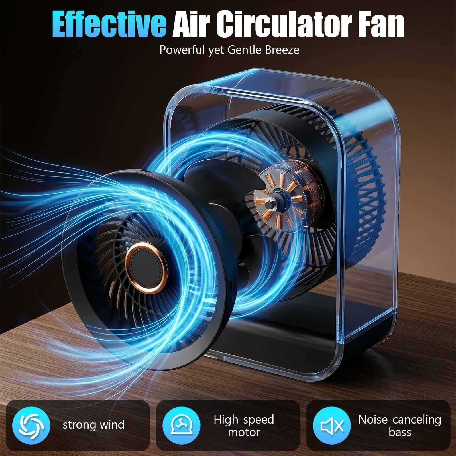 Ventilador de mesa USB 2400 mAh