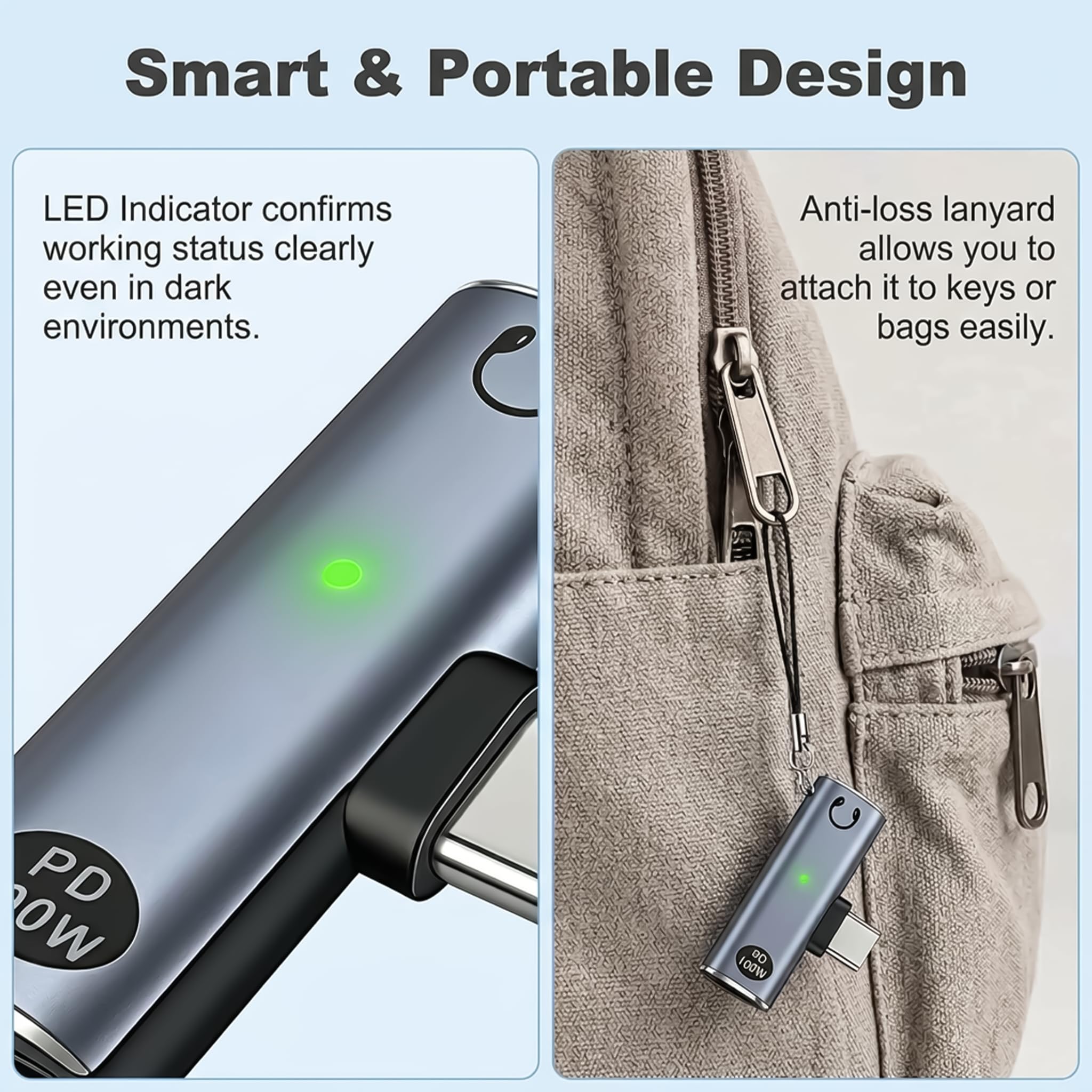 USB-C-Headset-Adapter mit Schnellladung 100 W, Adapter USB C Klinke 3,5 mm PD 100 W 2 in 1, Audio-Splitter Typ C mit Schnellladung PD 100 W, Konverter USB C auf Aux, Hören und gleichzeitig