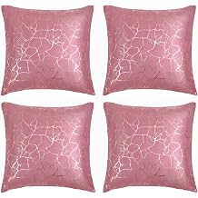 Soho Kuma  Alt n Varak Desenli Dekoratif 4'l  K rlent Yast k K l f  Seti - 42 x 42 cm 4, Fu ya