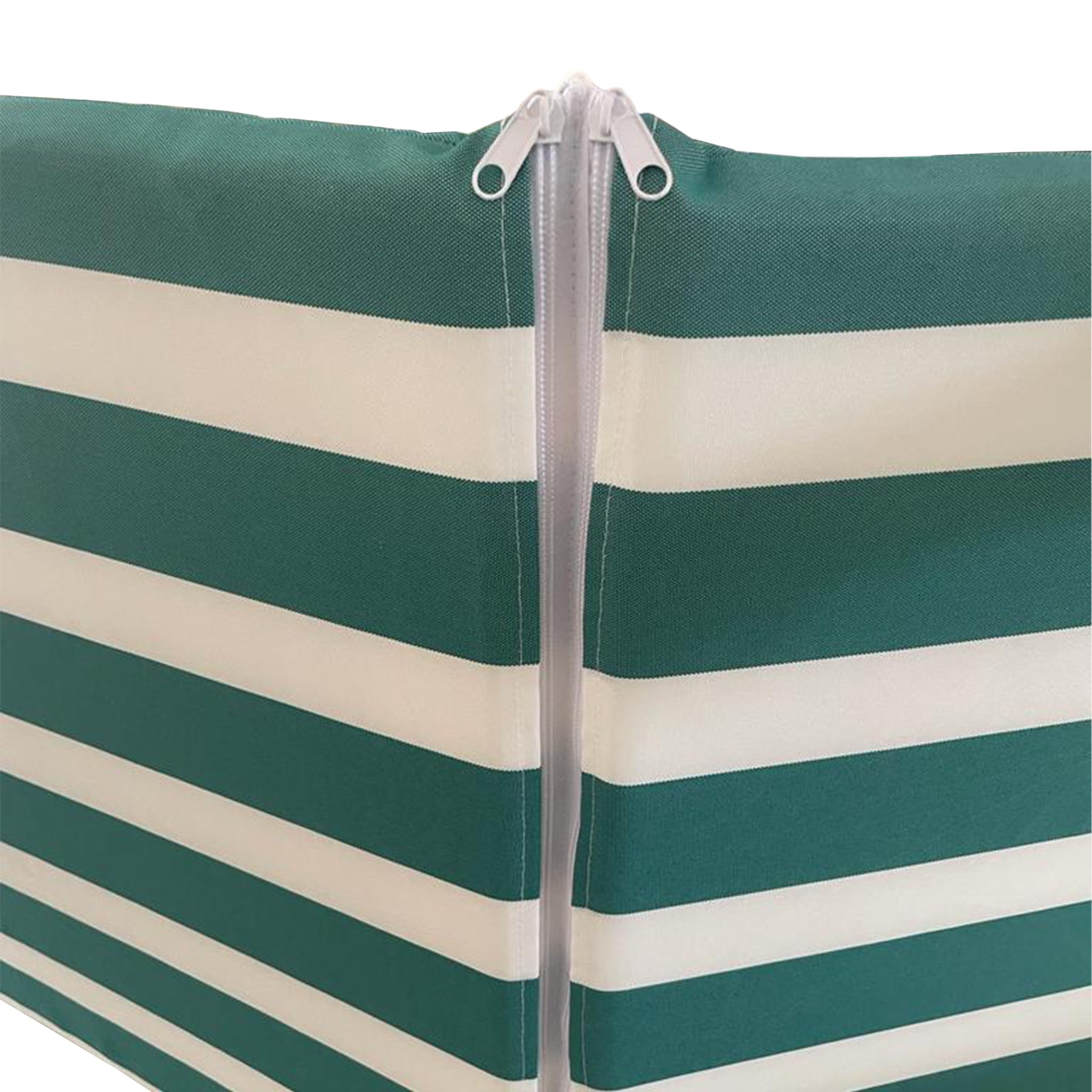 Cojín impermeable para tumbona, 190 x 60 cm, poliéster impermeable – Cojín desenfundable, fabricado en Italia (blanco y verde)
