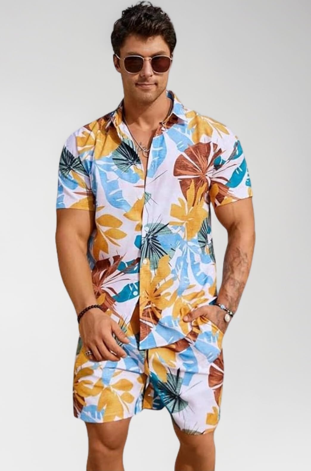 OM SAI Latest Creation Co Ord Set for Men | Night Suit | T-Shirt and Shorts Set for Man | Night Dress | Pyjama Set | Summer Wear | Lounge wear | Beach Outfit