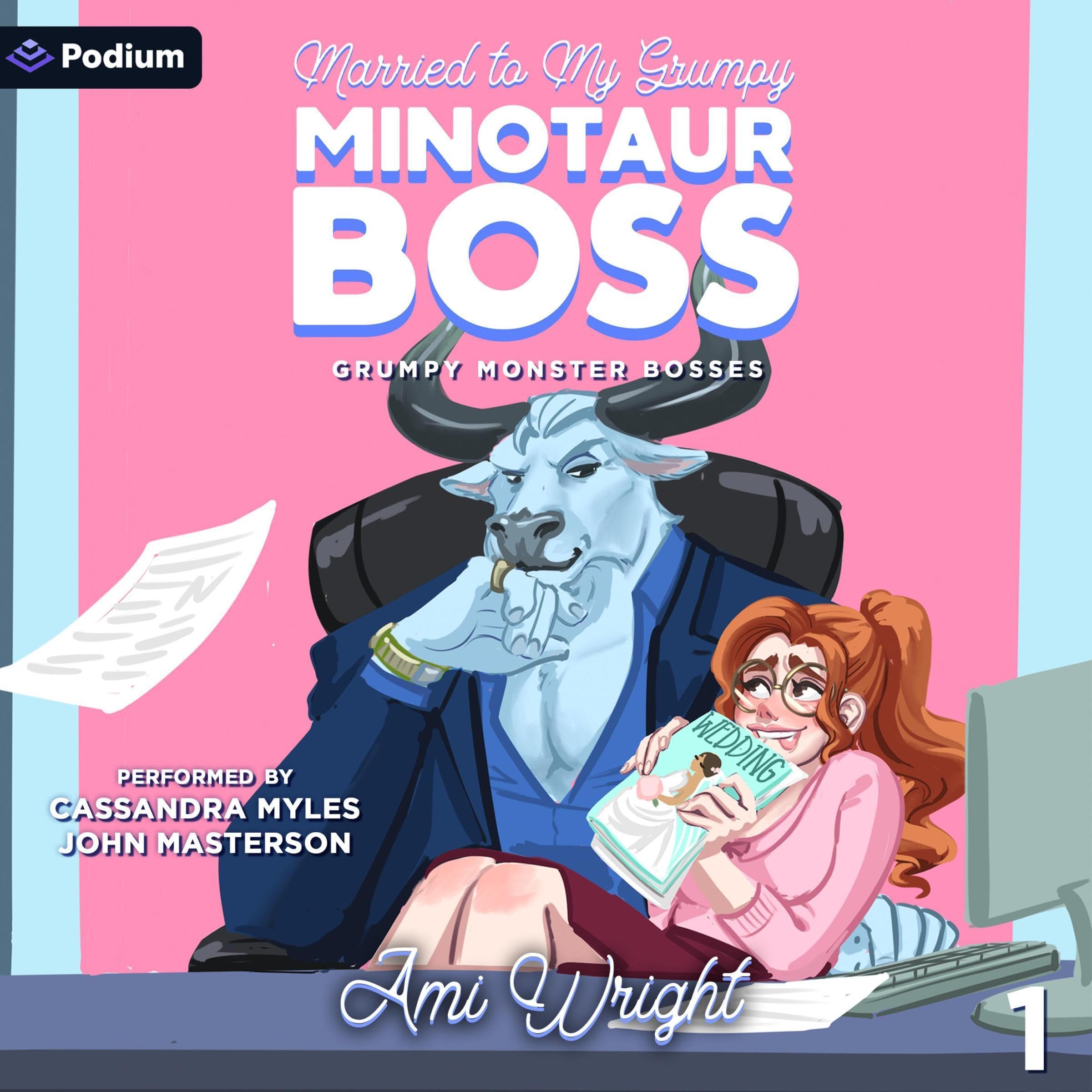 Cover art for Married to My Grumpy Minotaur Boss