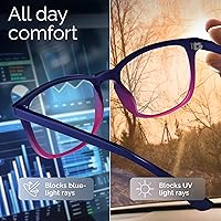 Vista 7 de Livho Gafas de Luz Azul de Alta Tecnología - Gafas de Computadora con Bloqueo Avanzado de Luz Azul - Fatiga por Pantalla y Protección UV *B3