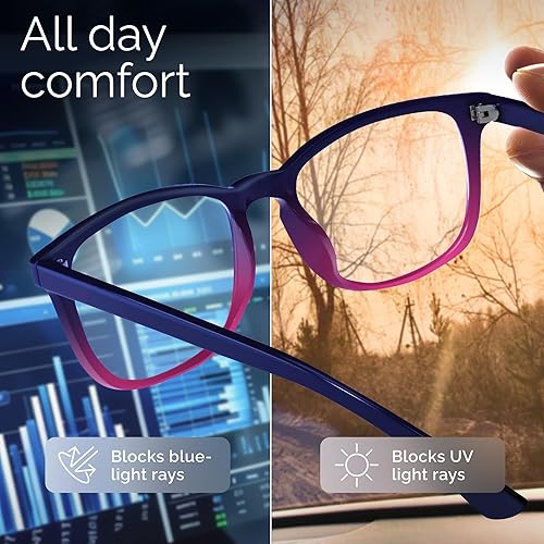 Miniatura 7 de Livho Gafas de Luz Azul de Alta Tecnología - Gafas de Computadora con Bloqueo Avanzado de Luz Azul - Fatiga por Pantalla y Protección UV *B3