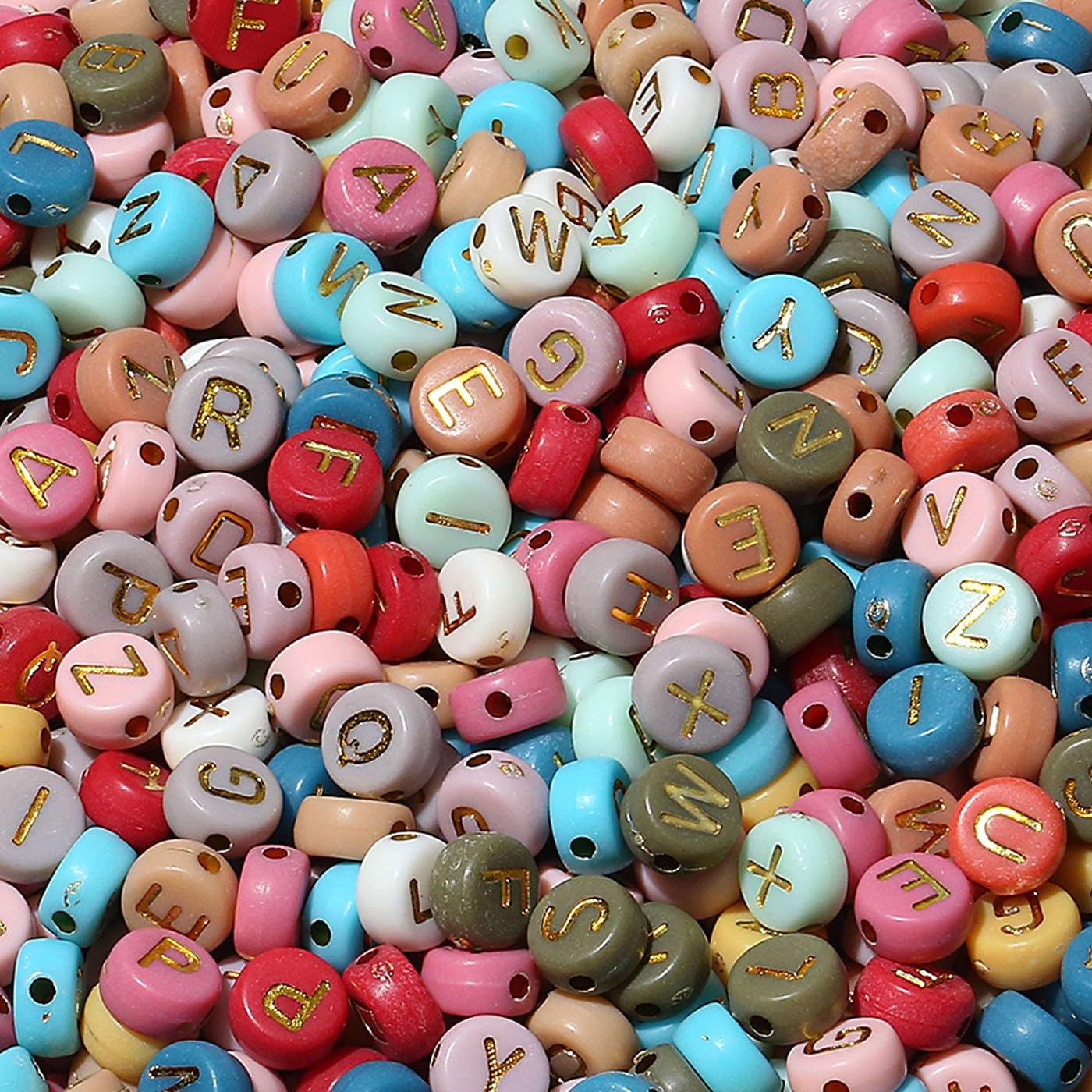 Magibeads 100Pcs Glass Letter Beads - 10mm Vowel Alphabet Beads For Friendship Bracelets, DIY Jewelry Making - View #8