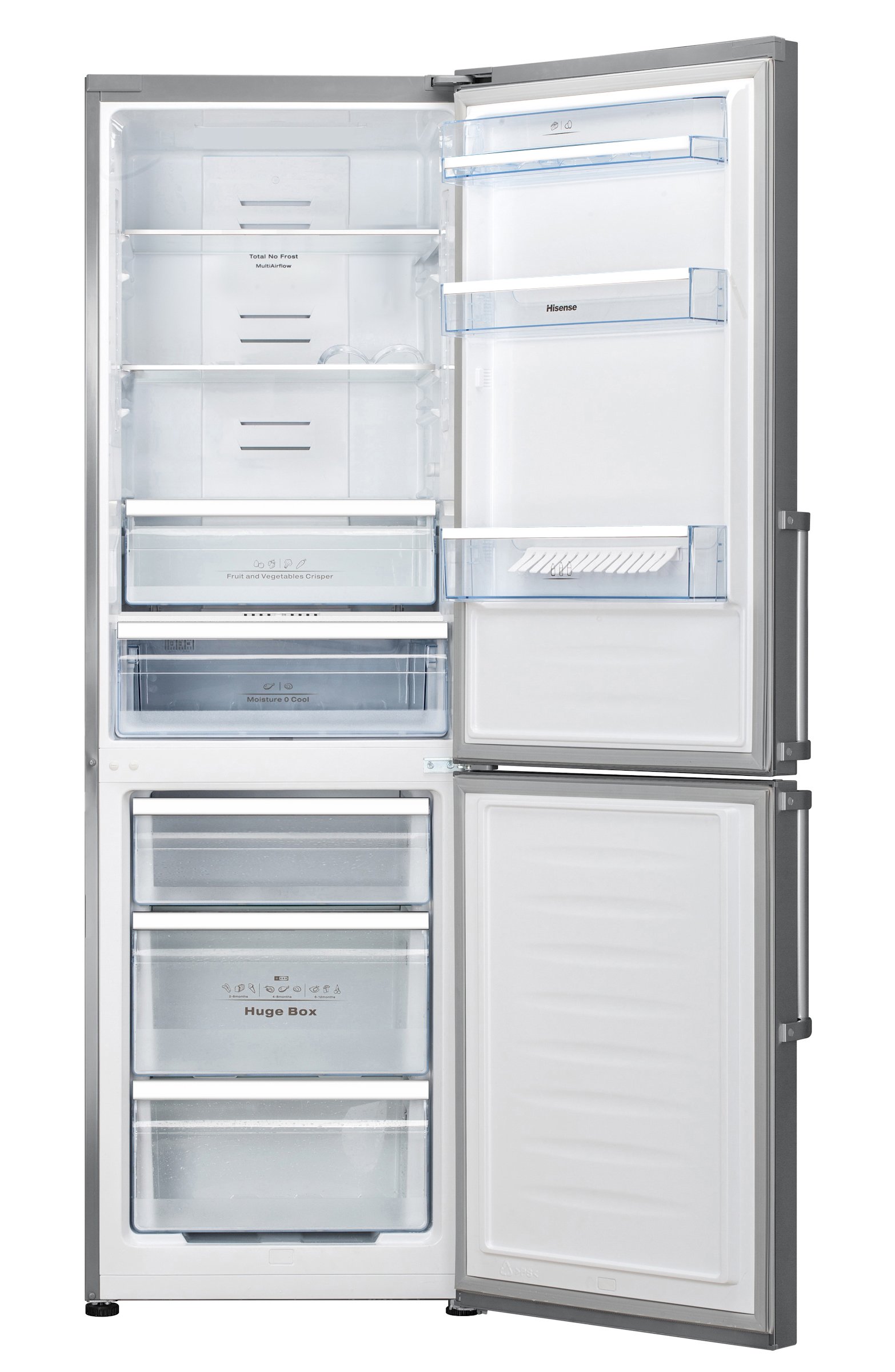 HISENSE kgnf 326 EL Réfrigérateur/Congélateur/185 cm Hauteur/244 kWh/an/93 L Partie Congélateur/touchcontrol Surface de commande/Acier inoxydable Look Classe énergétique A+++ Acier inoxydable