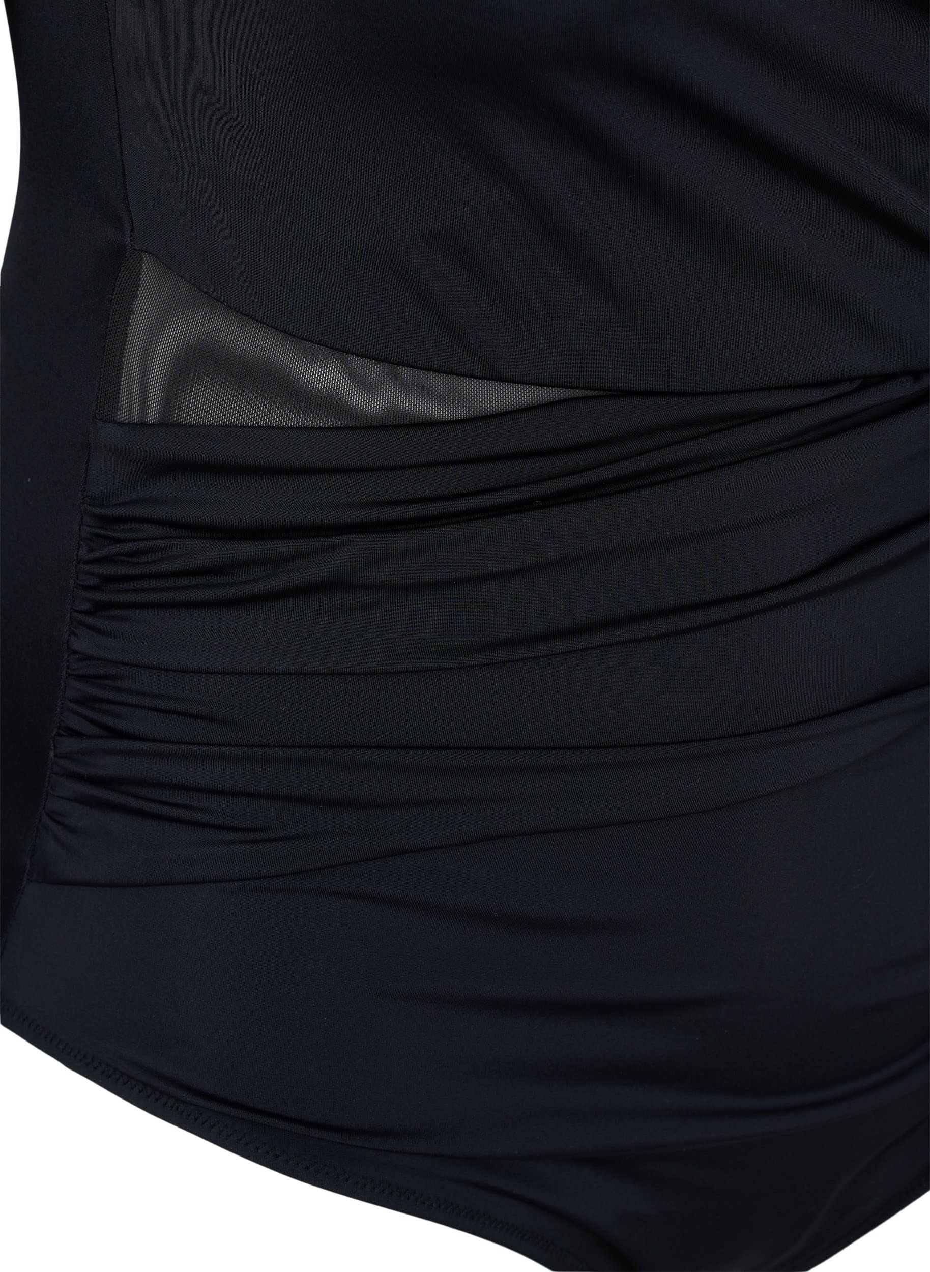 Zizzi Swim by Damen Große Größen Badeanzug mit Wickeleffekt Gr 42-56
